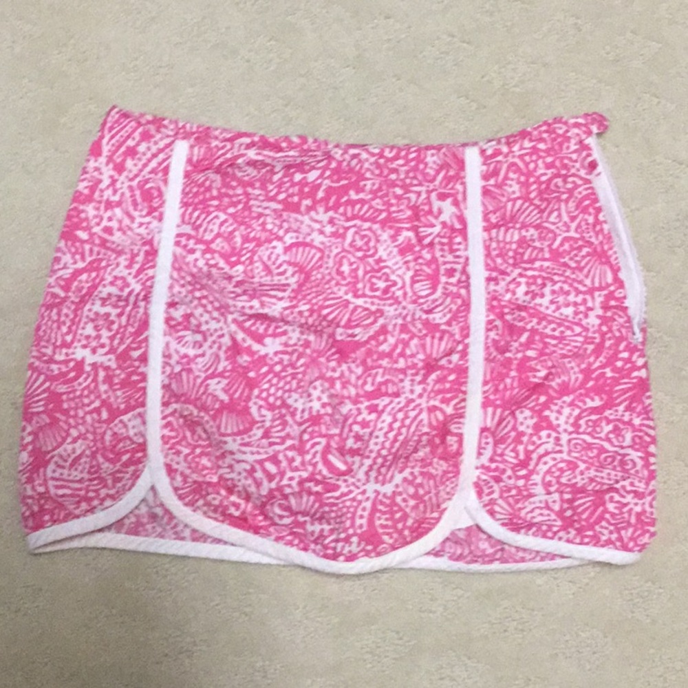 Lilly Pulitzer pink and white skort